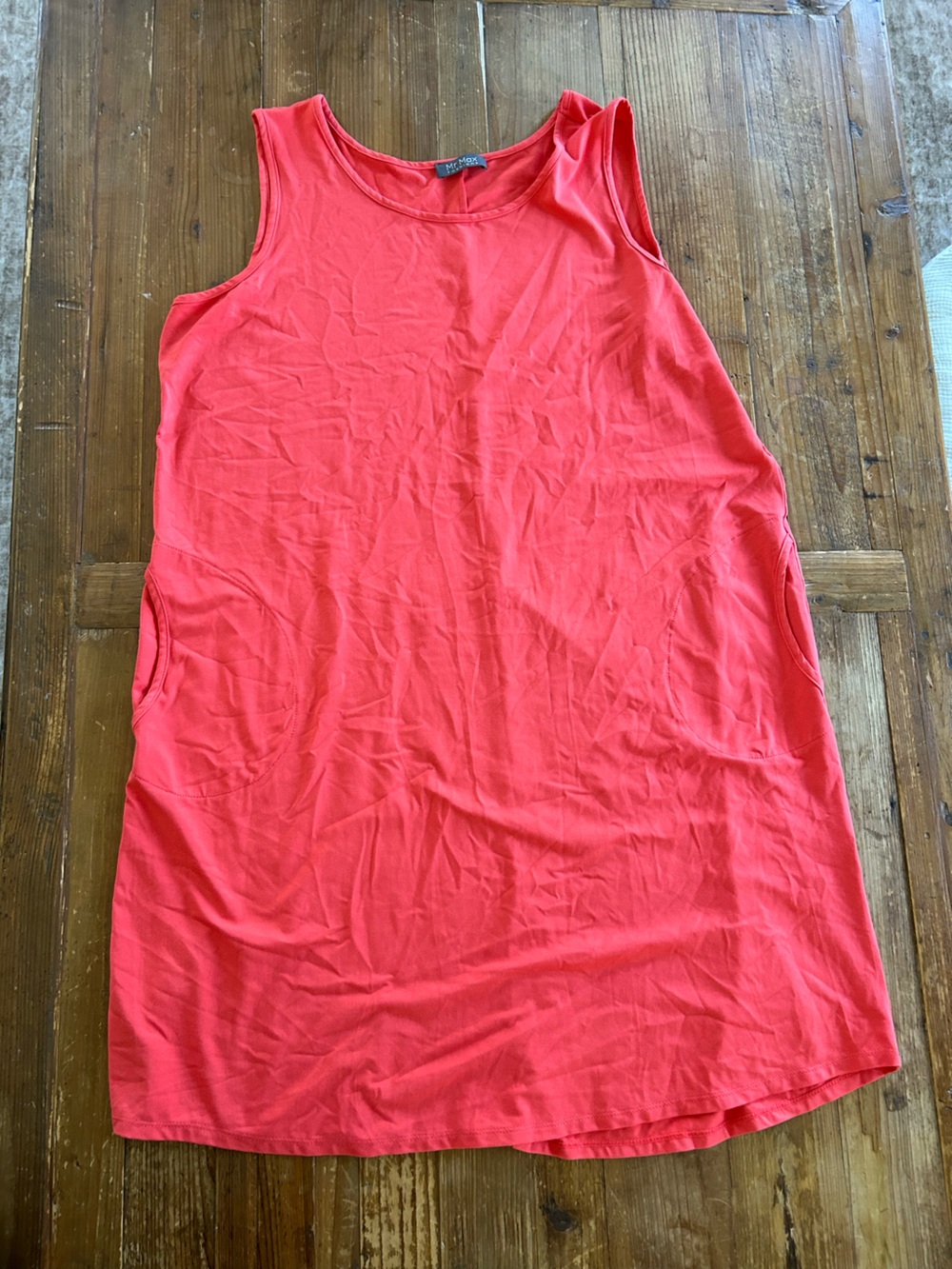 Women’s Sleeveless Red Tunic Tee - Casual Everyday Top